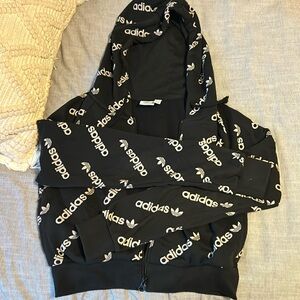 Adidas cropped zip up